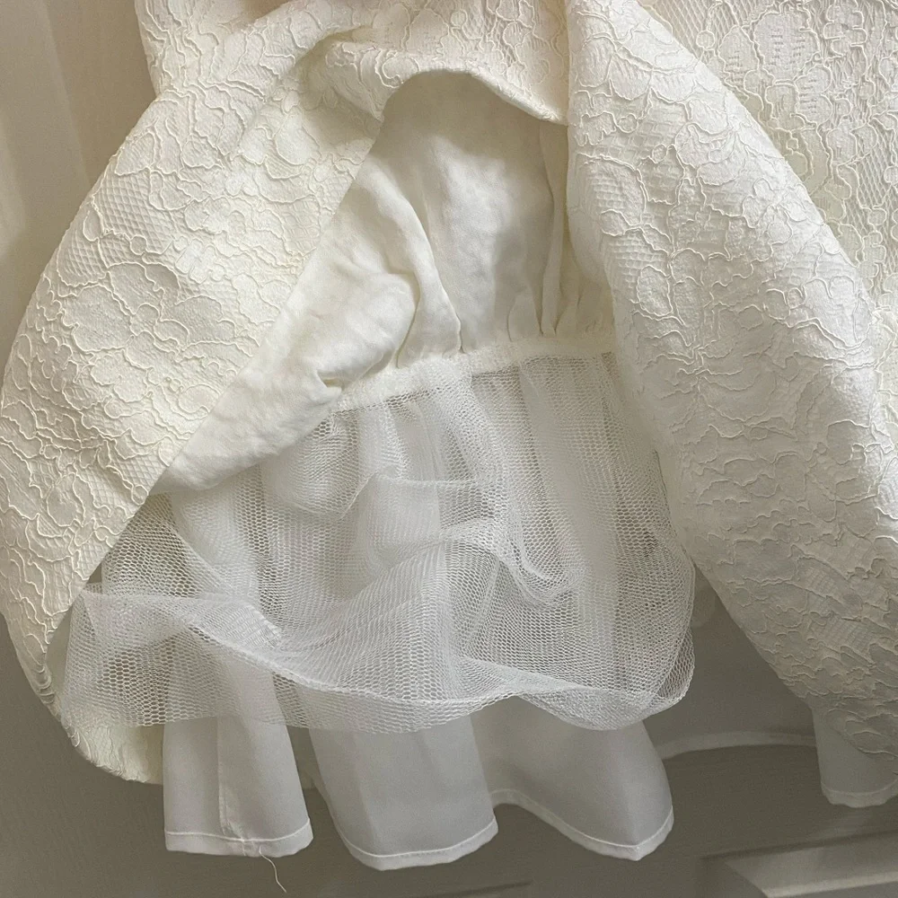 ASOS white lace shift + peplum dress - Picture 9 of 9
